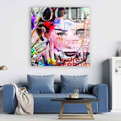 Pop Art Colour Audrey Acrylglas Wandbild Bild Wanddeko Wohnzimmer XL