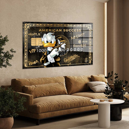 Pop Art Kunst Duck Gangster Acrylglasbild Wandbild Bild Wanddeko Wohnzimmer XL