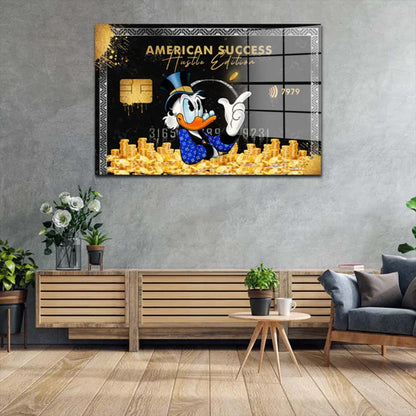 Pop Art Kunst Duck Hustle Acrylglasbild Wandbild Bild Wanddeko Wohnzimmer XL