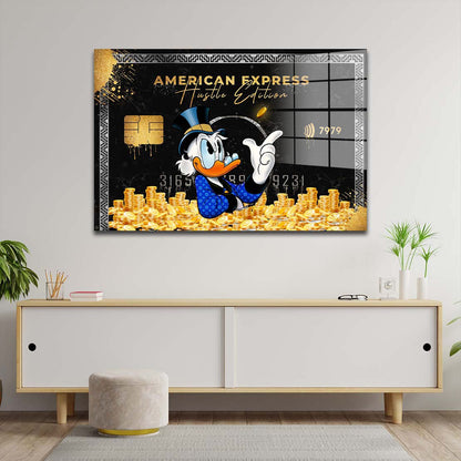 Pop Art Kunst Duck Karte Comic Acrylglasbild Wandbild Bild Wanddeko Wohnzimmer XL