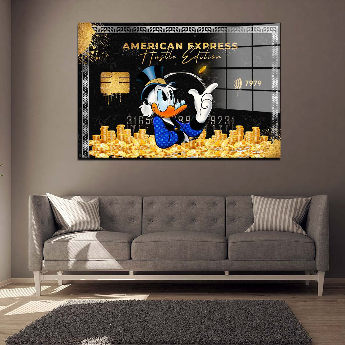 Pop Art Kunst Duck Karte Comic Acrylglasbild Wandbild Bild Wanddeko Wohnzimmer XL
