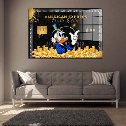 Pop Art Kunst Duck Karte Comic Acrylglasbild Wandbild Bild Wanddeko Wohnzimmer XL