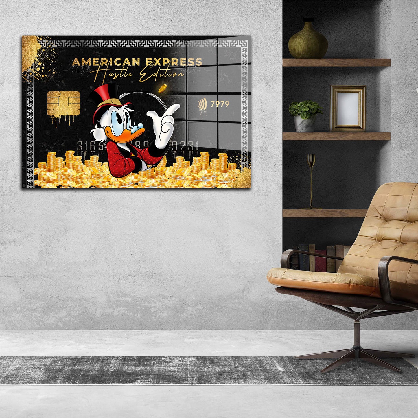 Pop Art Kunst Duck Success Card Acrylglasbild Wandbild Bild Wanddeko Wohnzimmer XL