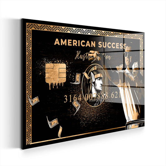Pop Art Success Karte Leonardo Acrylglasbild Style Wandbild Bild Wanddeko Wohnzimmer XL