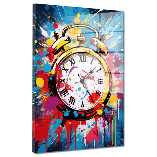 Pop Art Zeit Colour Acrylglasbild Wandbild Bild Wanddeko Wohnzimmer XL