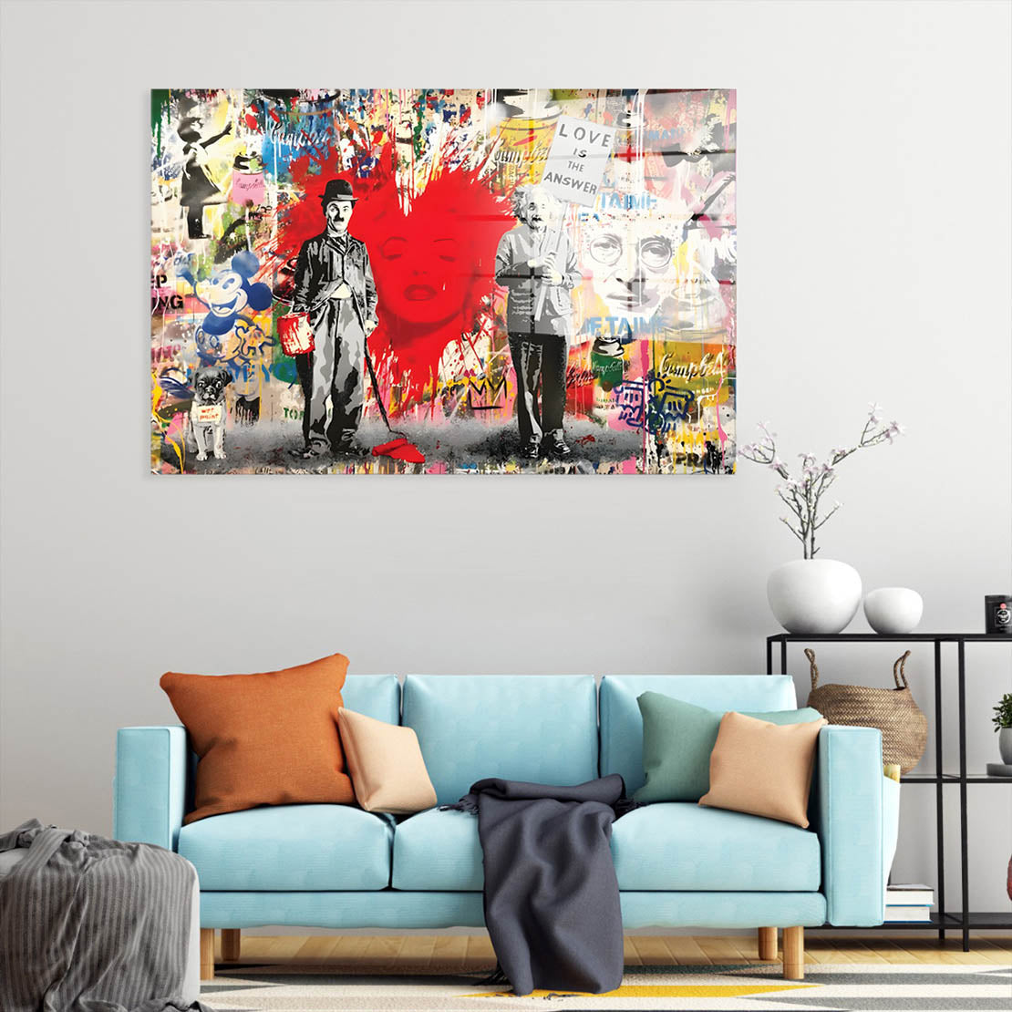 Pop Street Art Love Is The Answer Acrylglasbild Wandbild Bild Wanddeko Wohnzimmer XL