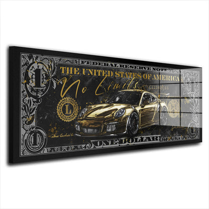 Porsche No Limits Acrylglasbild Wandbild Bild Wanddeko Wohnzimmer XL