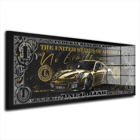 Porsche No Limits Acrylglasbild Wandbild Bild Wanddeko Wohnzimmer XL