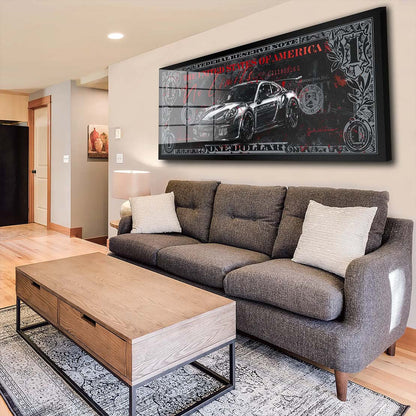 Porsche Zitat No limits Acrylglasbild Wandbild Bild Wanddeko Wohnzimmer XL