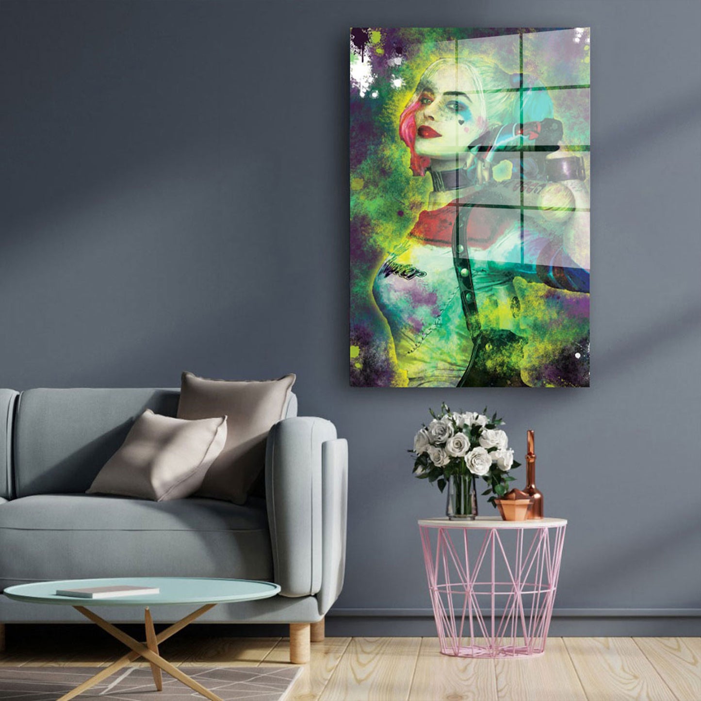 Quinn Abstract Pop Art Acrylglasbild Wandbild Bild Wanddeko Wohnzimmer XL