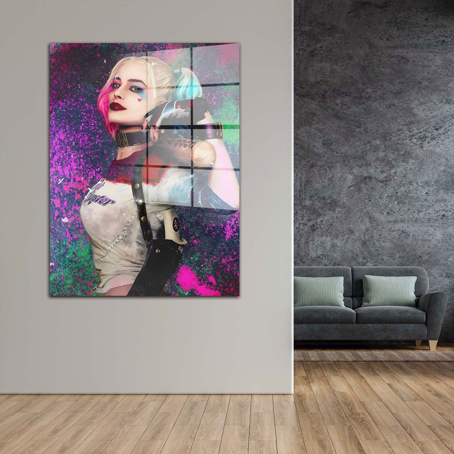 Quinn Baseball Bat Cool Acrylglasbild Wandbild Bild Wanddeko Wohnzimmer XL