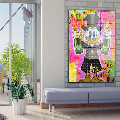 Rich Duck Pop Art Acrylglasbild Wandbild Bild Wanddeko Wohnzimmer XL