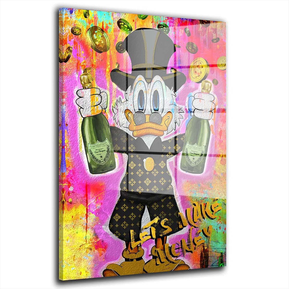 Rich Duck Pop Art Acrylglasbild Wandbild Bild Wanddeko Wohnzimmer XL
