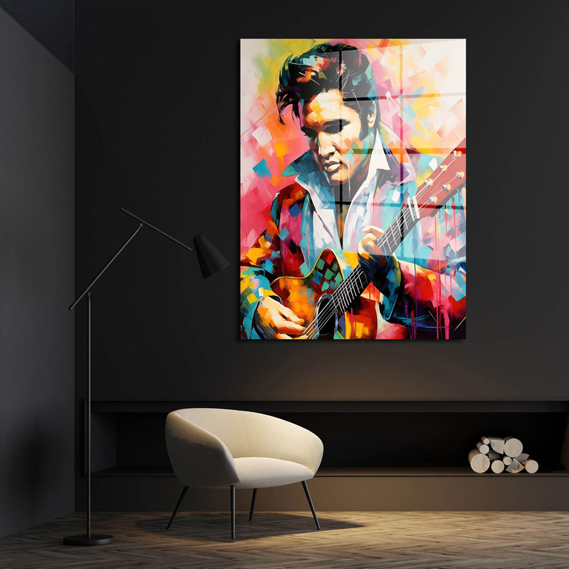 Rock ’n’ Roll Musik Sänger Pop Art Acrylglasbild Wandbild Wanddeko Wohnzimmer XL