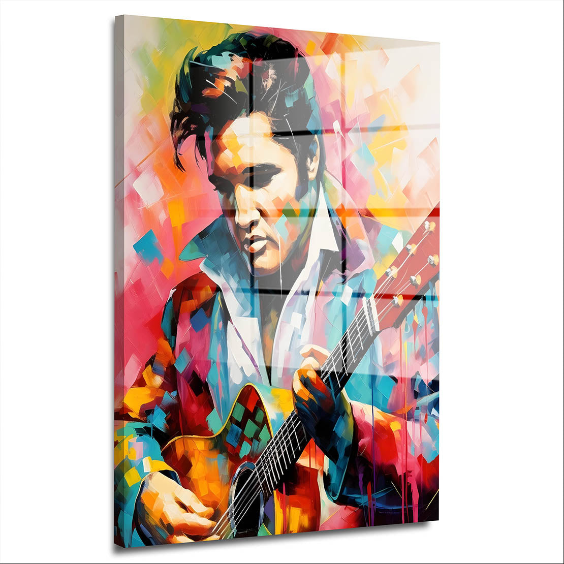 Rock ’n’ Roll Musik Sänger Pop Art Acrylglasbild Wandbild Wanddeko Wohnzimmer XL