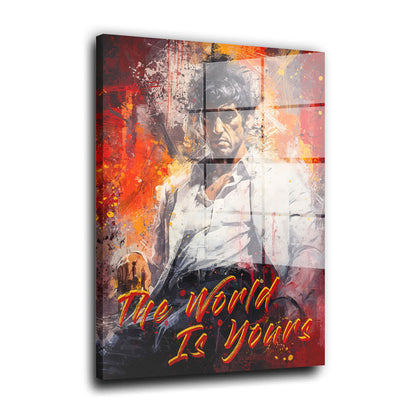 Scarface The World Acrylglasbild Wandbild Bild Wanddeko Wohnzimmer XL
