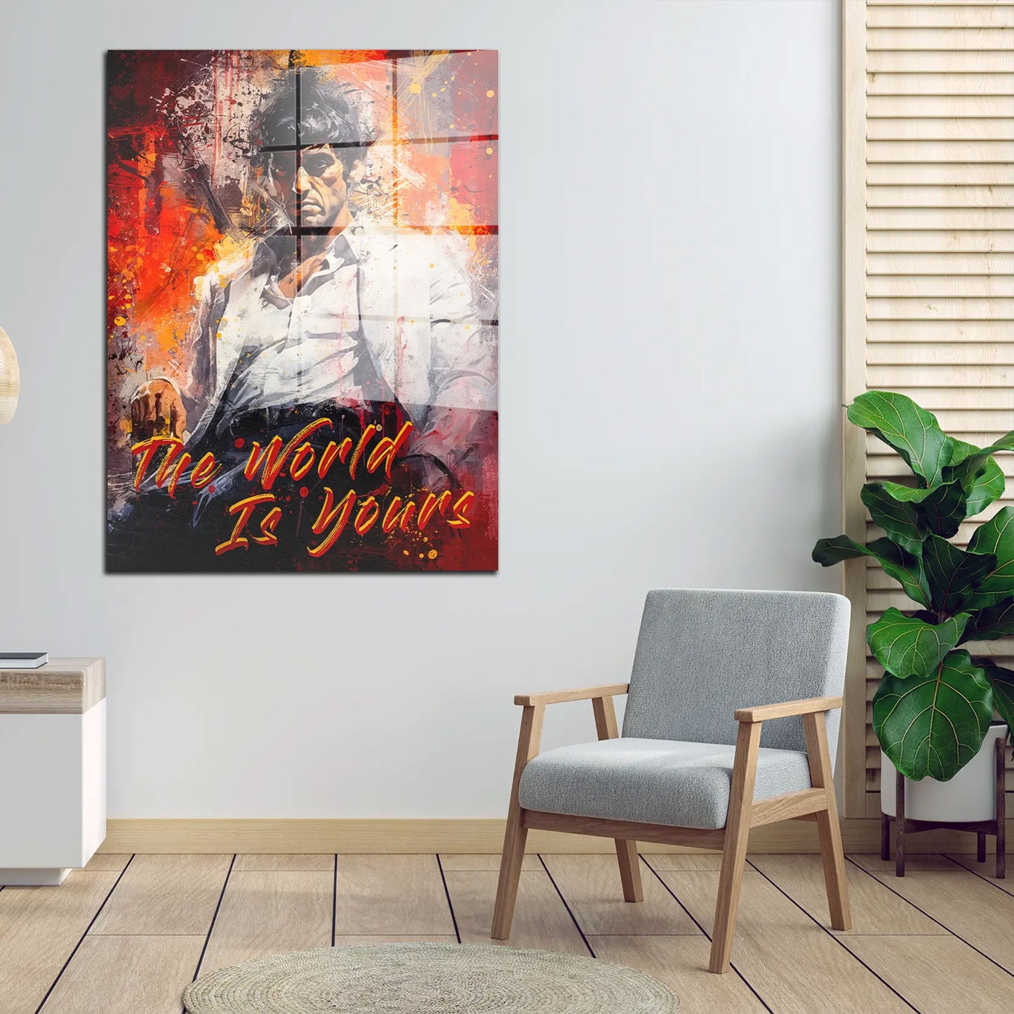 Scarface The World Acrylglasbild Wandbild Bild Wanddeko Wohnzimmer XL