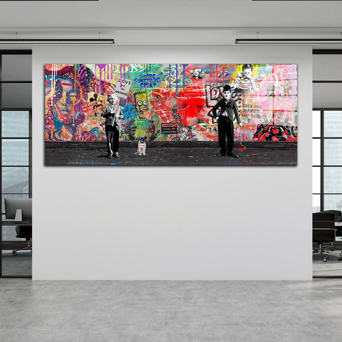 Street Art Charlie & Albert Acrylglasbild Wandbild Bild Wanddeko Wohnzimmer XL