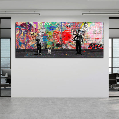 Street Art Charlie & Albert Acrylglasbild Wandbild Bild Wanddeko Wohnzimmer XL