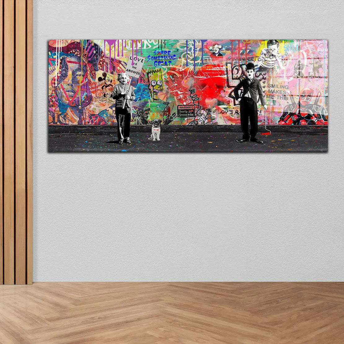 Street Art Charlie & Albert Acrylglasbild Wandbild Bild Wanddeko Wohnzimmer XL