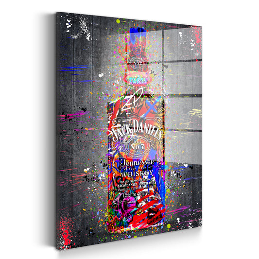 Street Art Whisky Acrylglasbild Wandbild Bild Wanddeko Wohnzimmer XL