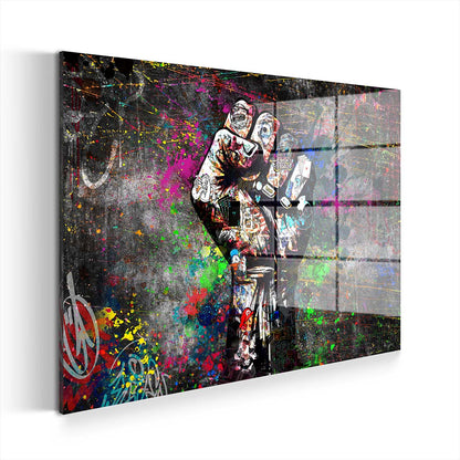 The Fist Graffiti Street Art Acrylglasbild Wandbild Bild Wanddeko Wohnzimmer XL