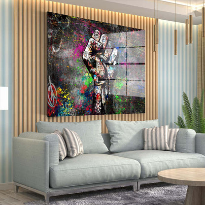 The Fist Graffiti Street Art Acrylglasbild Wandbild Bild Wanddeko Wohnzimmer XL