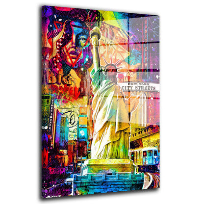 USA New York City Street Art Acrylglasbild Wandbild Bild Wanddeko XL