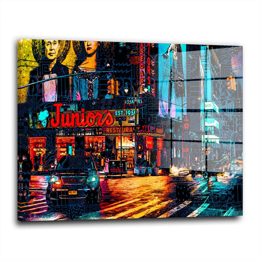 USA New York Nights Acrylglasbild Wandbild Bild Wanddeko Wohnzimmer XL