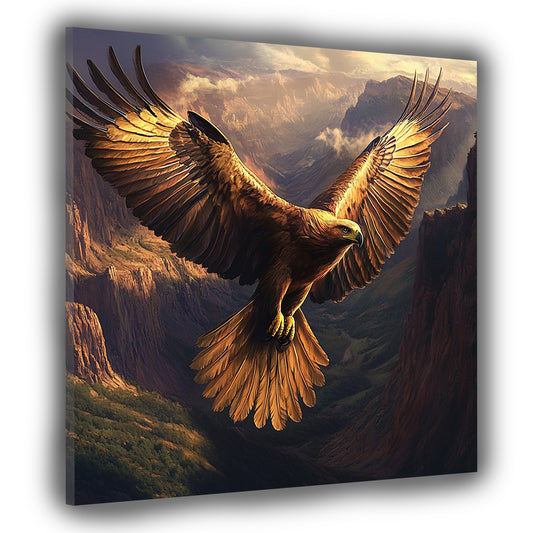 Adler in den Bergen majestätische Freiheit Leinwandbild Wandbild XL Wanddeko