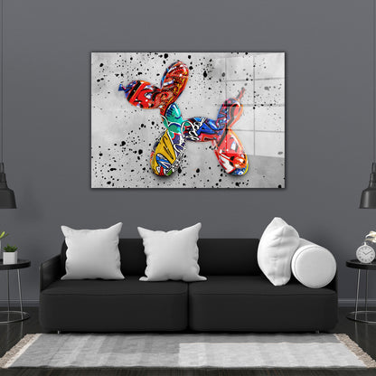 Balloon Dog Graffiti Street Art Hund Acrylglasbild Wandbild Bild Wanddeko Wohnzimmer XL