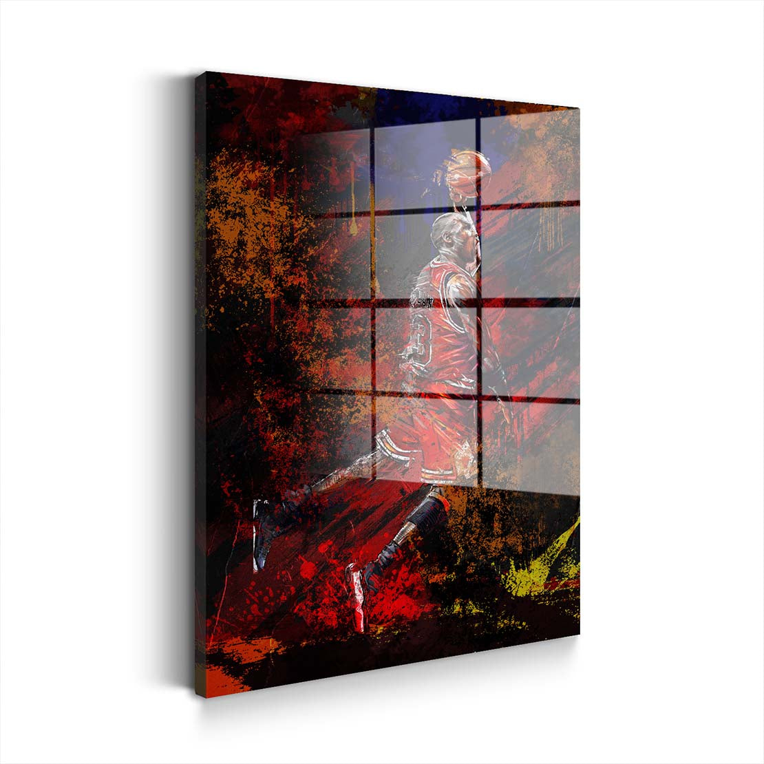 Basketball Spieler abstrakt Acrylglasbild Wandbild Bild Wanddeko Wohnzimmer XL