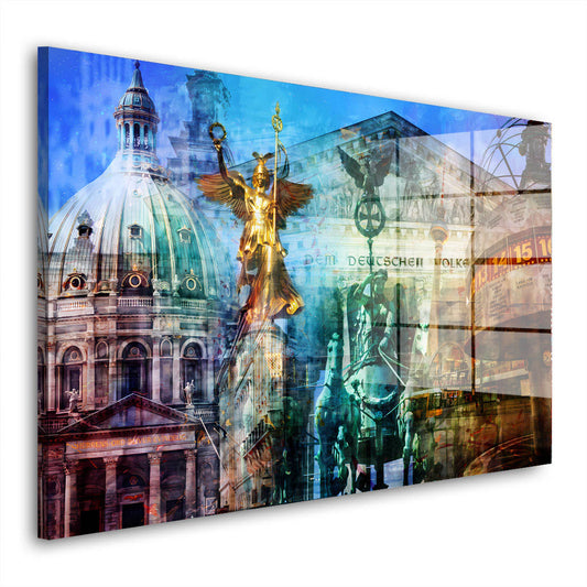 Berlin Pop Art Deutschland Acrylglasbild Wandbild Bild Wanddeko Wohnzimmer XL