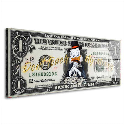 Dollar Rich Duck Geld & Erfolg Acrylglasbild Wandbild Bild Wanddeko Wohnzimmer XL