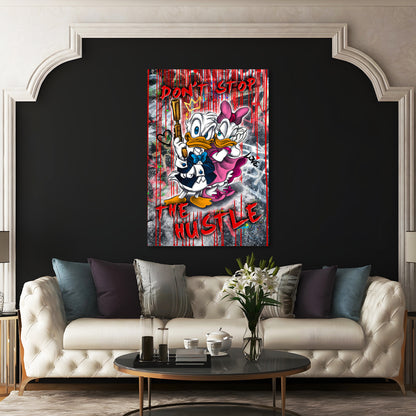 Duck Hustle Pop Art Style Wandbild Leinwandbild Kunstdruck XL Wanddeko