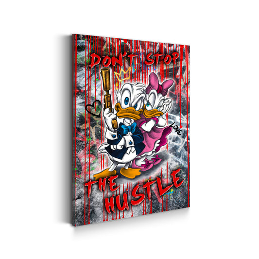 Duck Hustle Pop Art Style Wandbild Leinwandbild Kunstdruck XL Wanddeko