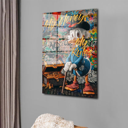 Duck Pop Art My Rules Acrylglasbild Wandbild Bild Wanddeko Wohnzimmer XL