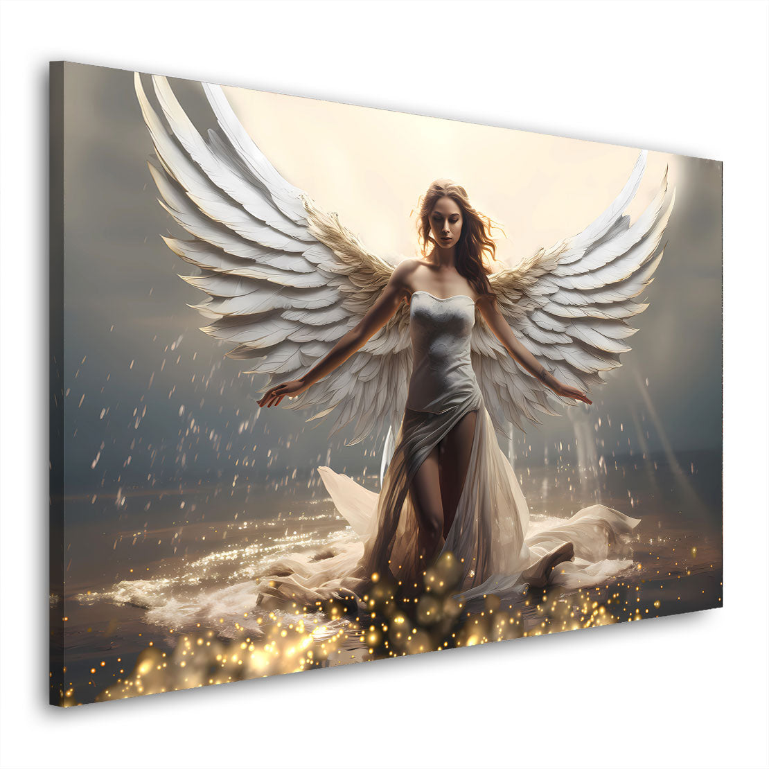 Engelsfrau Engel mit Flügel Wandbild Leinwandbild Kunstdruck XL Wanddeko