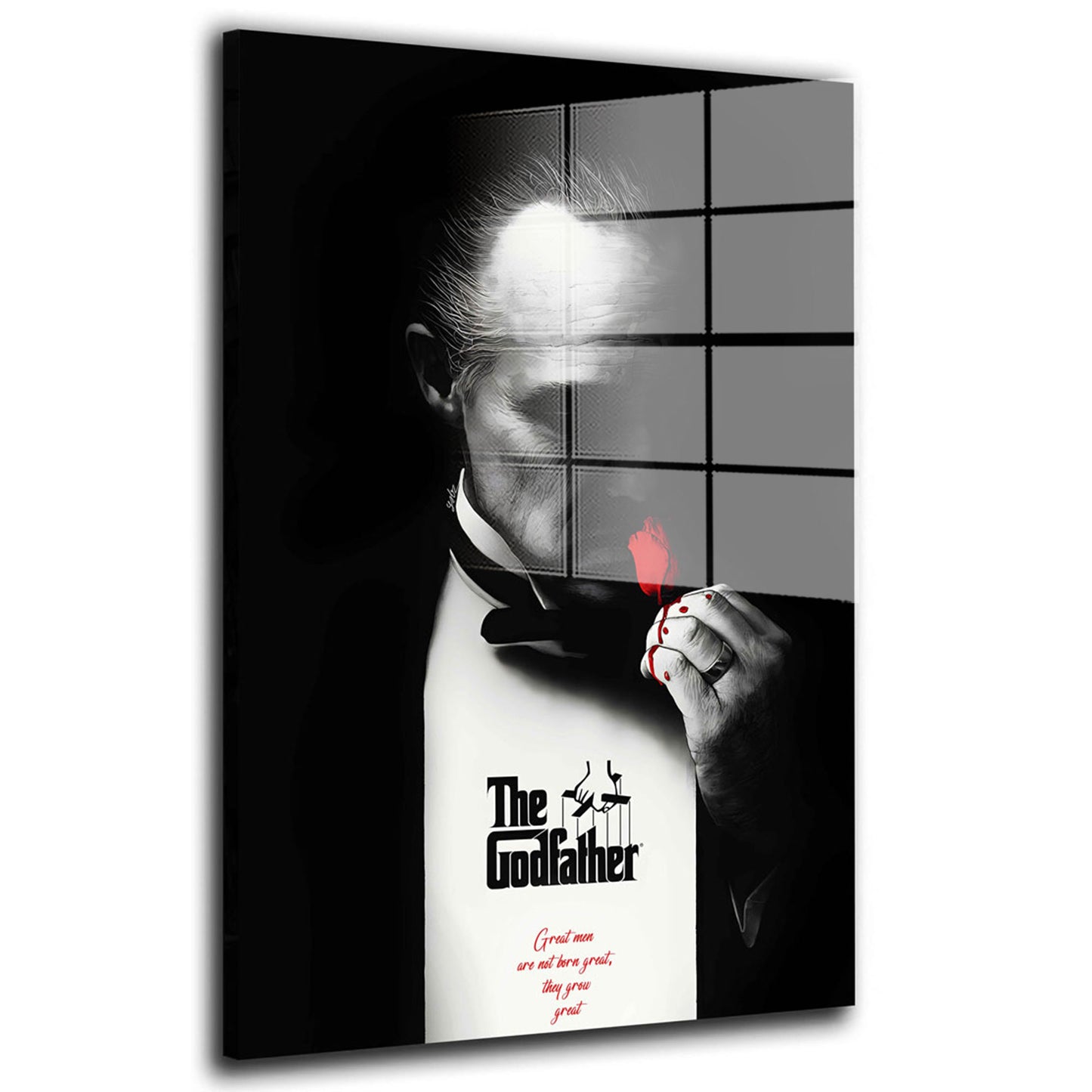 Godfather Mafia Black Edition Acrylglasbild Wandbild Bild Wanddeko Wohnzimmer XL
