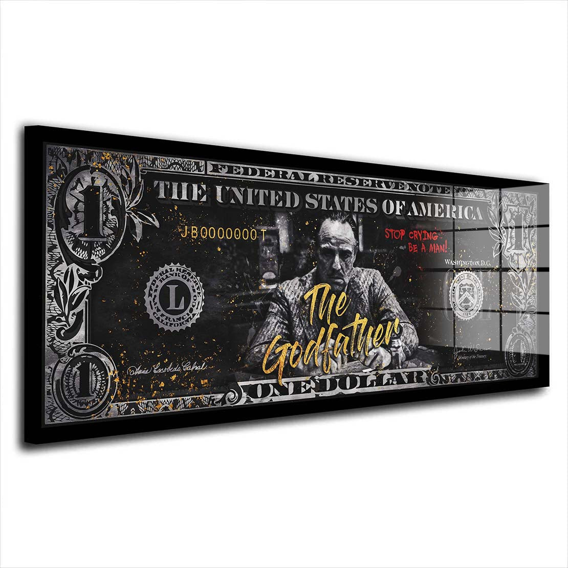 Dollar Pate Style Pop Art Acrylglasbild Wandbild Bild Wanddeko Wohnzimmer XL