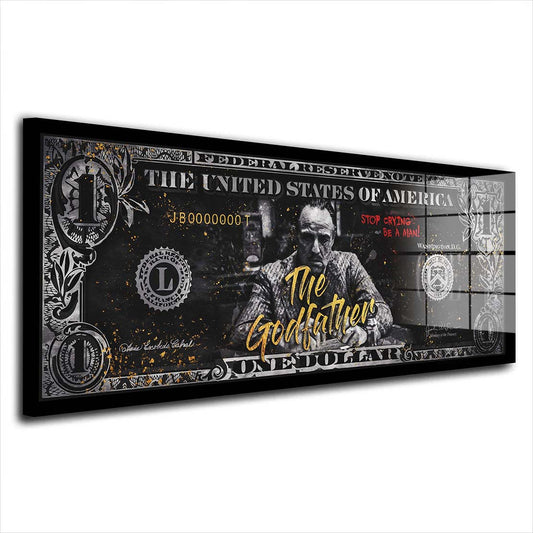 Dollar Pate Style Pop Art Acrylglasbild Wandbild Bild Wanddeko Wohnzimmer XL