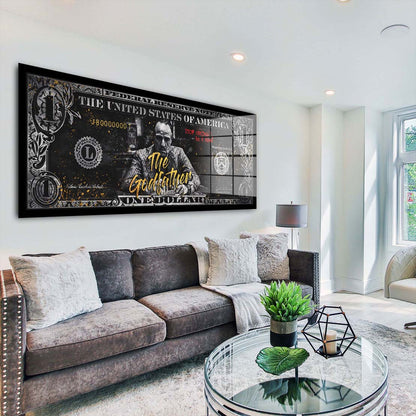 Dollar Pate Style Pop Art Acrylglasbild Wandbild Bild Wanddeko Wohnzimmer XL