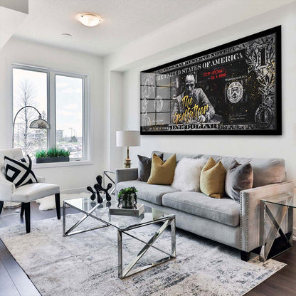 Dollar Pate Style Pop Art Acrylglasbild Wandbild Bild Wanddeko Wohnzimmer XL