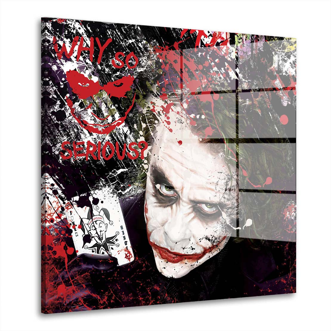 Joker Pop Art Abstract Style Comic Acrylglasbild Wandbild Wanddeko Wohnzimmer XL