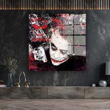 Joker Pop Art Abstract Style Comic Acrylglasbild Wandbild Wanddeko Wohnzimmer XL