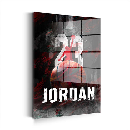 Pop Art Basketballlegende Jordan Acrylglasbild Wandbild Wanddeko Wohnzimmer XL