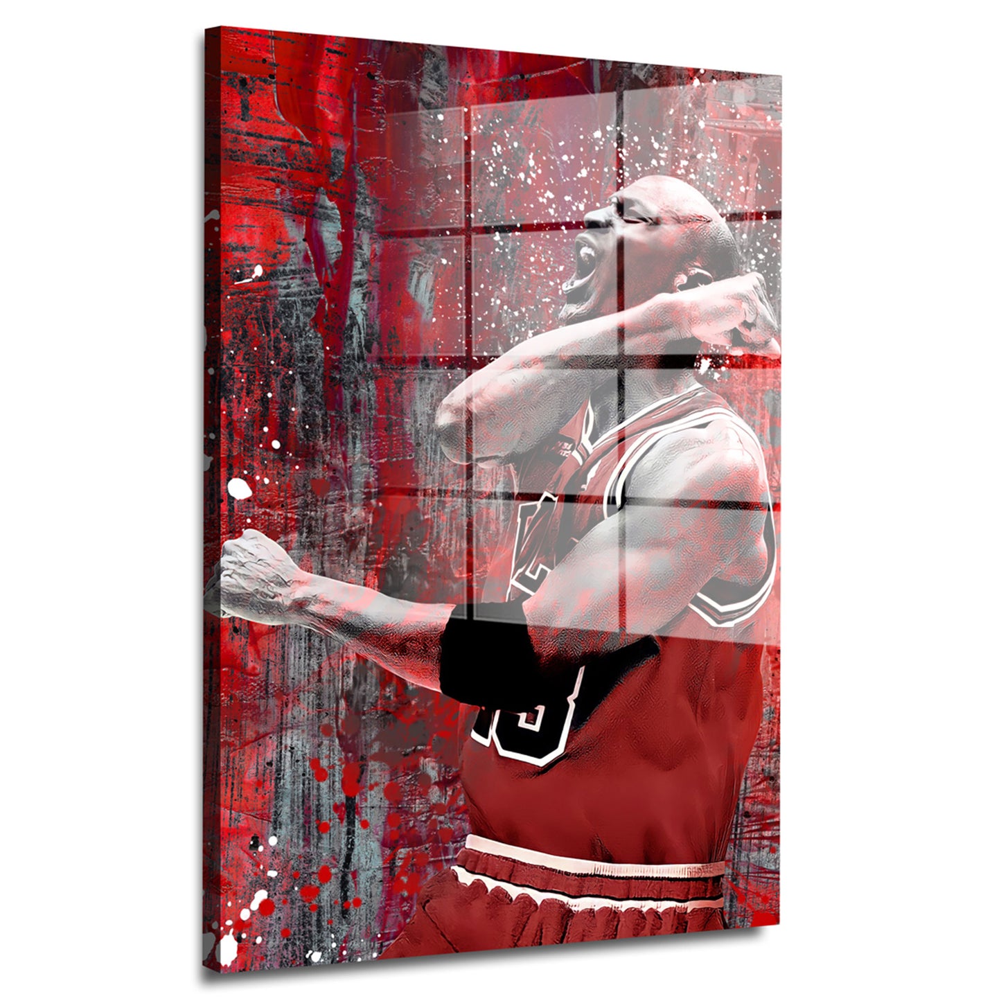 Jordan Pop Art Basketball Spieler Acrylglasbild Wandbild Bild Wanddeko Wohnzimmer XL