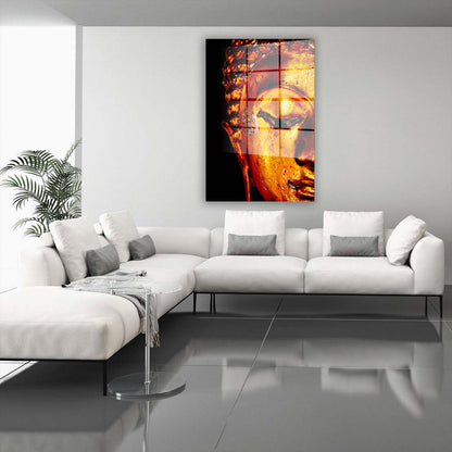Buddha Gold Edition Acrylglasbild Wandbild Bild Wanddeko Wohnzimmer XL