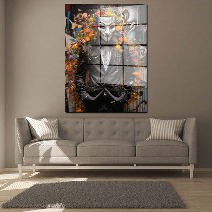 Anonymous Street Art Abstract Acrylglasbild Wandbild Wanddeko Wohnzimmer XL