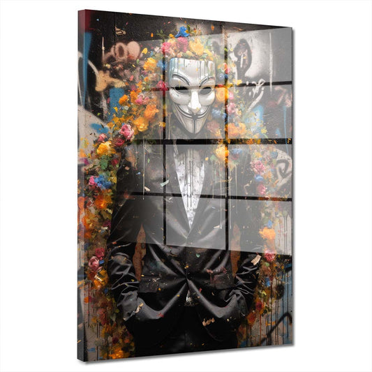 Anonymous Street Art Abstract Acrylglasbild Wandbild Wanddeko Wohnzimmer XL